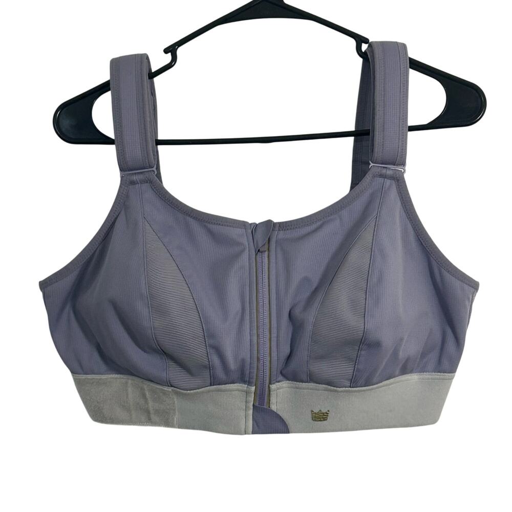 Shefit adjustable purple high impact sports bra medium workout running